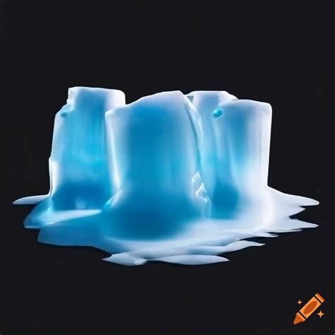 Abstract art of melting ice columns