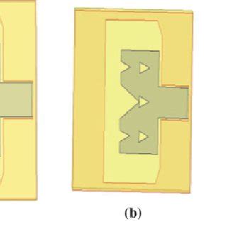 a Design of first-order cantor set fractal antenna, b Design of... | Download Scientific Diagram