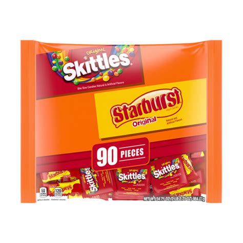 Save on Skittles & Starburst Candy Fun Size Variety Mix - 90 ct Order Online Delivery | GIANT