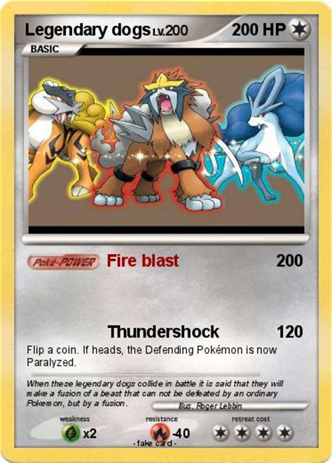 Pokémon Legendary dogs 28 28 - Fire blast - My Pokemon Card