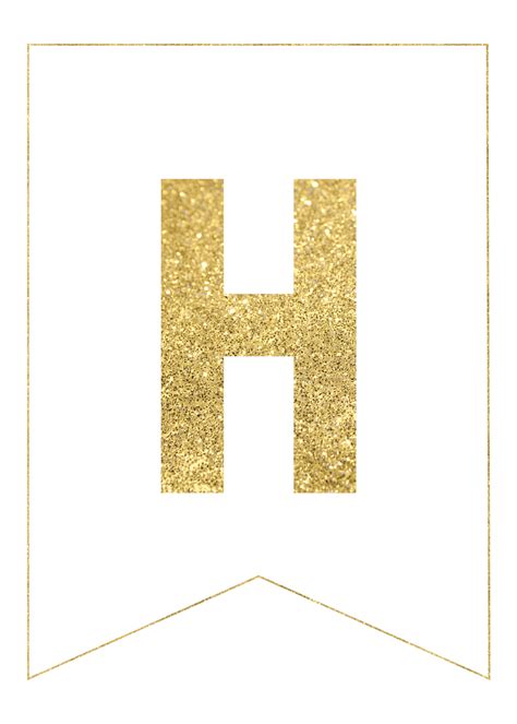 Happy Birthday Letters Printable Gold : Free Printable Gold Banner ...