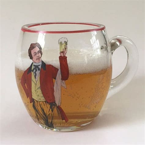 2 Thick Glass Beer Mugs With Applied Handle // Glass Beer Mug - Etsy ...