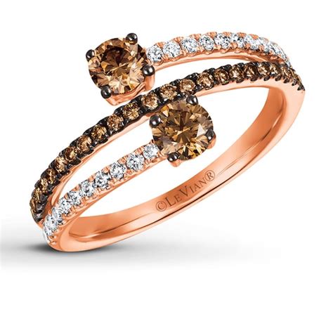 Le Vian Chocolate Diamond Ring 3/4 ct tw 14K Strawberry Gold in 2020 ...