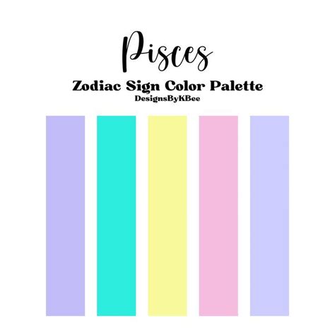 Pisces | Zodiac Sign Color Palette | Zodiac signs colors, Zodiac sign ...