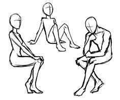 Image result for how to draw a person sitting | Drawing poses, Drawing ...