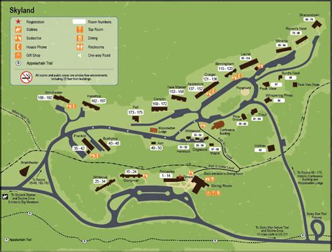 Skyland Map | Shenandoah National Park Lodging