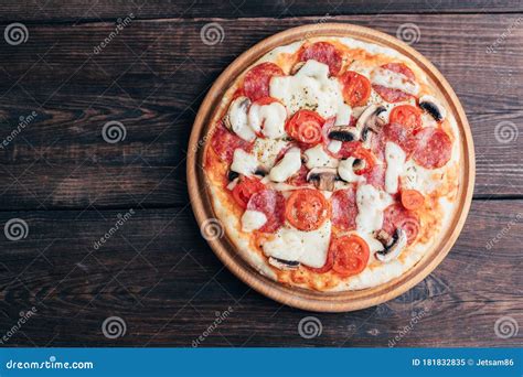 Food Background, Italian Homemade Pizza Delivery Stock Image - Image of baked, meat: 181832835