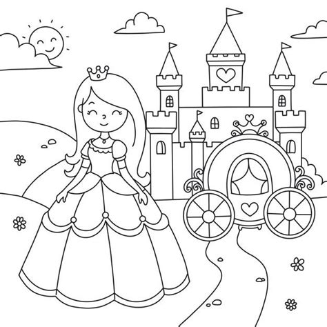 the princess is standing in front of her castle