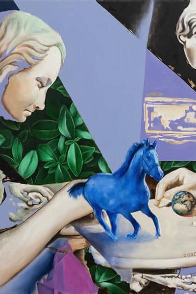 "Blue Horse" - Art Online Gallery - www.simonerussoart.com