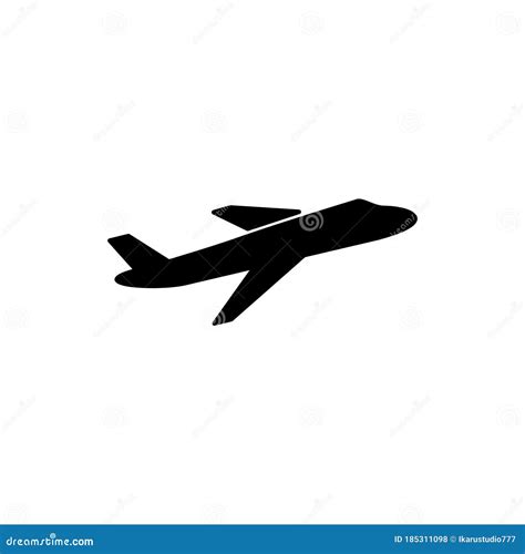 Plane Icon Isolated on White Background. Aeroplane Vector Icon. Flight Transport Symbol. Travel ...