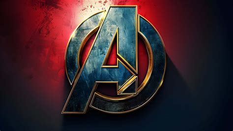 🔴 Marvel Avengers Logo Red Desktop Wallpaper - Epic HD Desktop