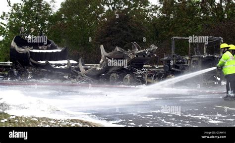 Fuel tanker explosion Stock Photo - Alamy