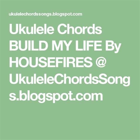 Build My Life Chords - Sheet and Chords Collection