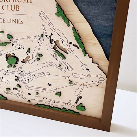 Royal Portrush Golf Club Golf Course Map Layered Wood Golf - Etsy