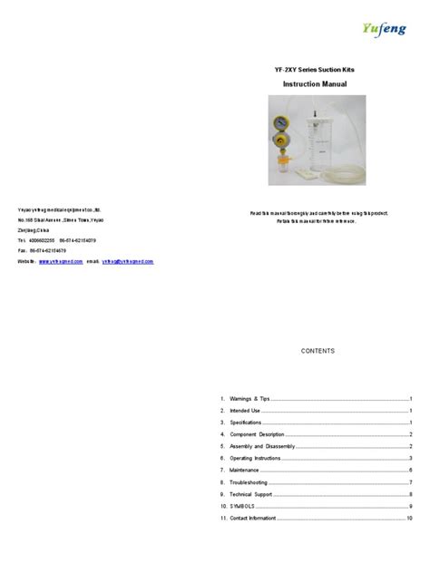 NEW Vacuum Regulator User Manual | PDF | Vacuum | Medical Device