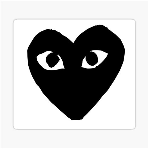 Black Cdg Logo Stickers | Redbubble