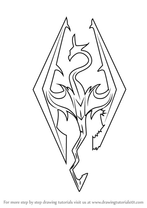 Learn How to Draw Skyrim Logo (The Elder Scrolls V: Skyrim) Step by ...