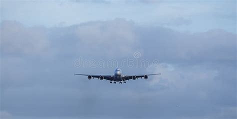 Airbus A380 Landing Approach Stock Image - Image of airline, passenger ...