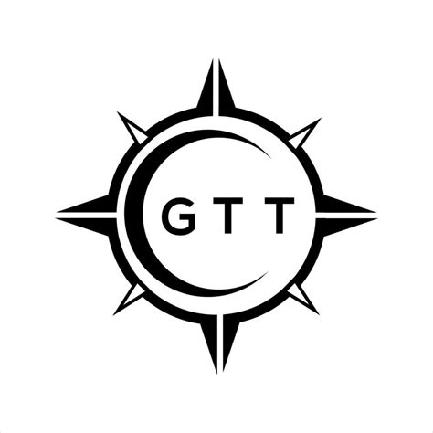 GTT abstract technology circle setting logo design on white background. GTT creative initials ...