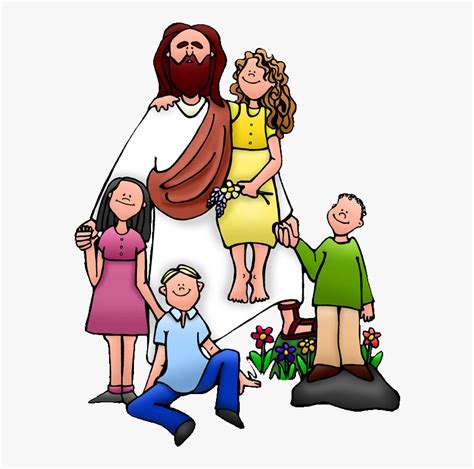 Teaching Of Jesus About Little Children Clip Art - Children And Jesus Clip Art, HD Png Download ...