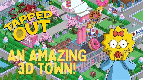 The Most Amazing 3D Town in The Simpsons Tapped Out! - YouTube