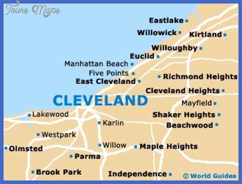 Cleveland Map Tourist Attractions - ToursMaps.com