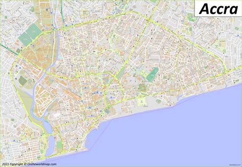 Accra Map | Ghana | Detailed Maps of Accra