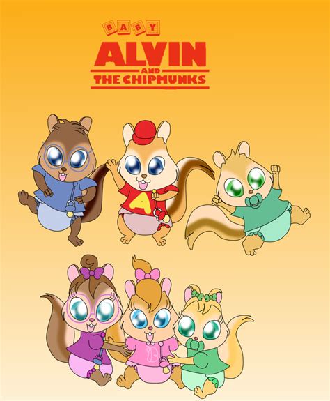 Baby Chipmunks (and Chipettes) Poster by Bokeol on DeviantArt