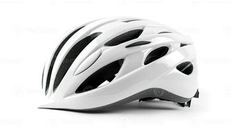 a white bicycle helmet isolated on white background. safety helmet. Generative Ai 30400218 Stock ...