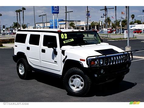 White 2003 Hummer H2 SUV Exterior Photo #66145586 | GTCarLot.com