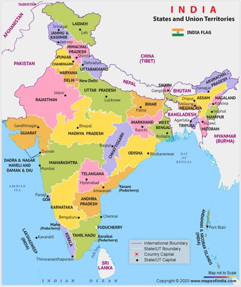 Map Of India Showing All States - Fayre Jenilee