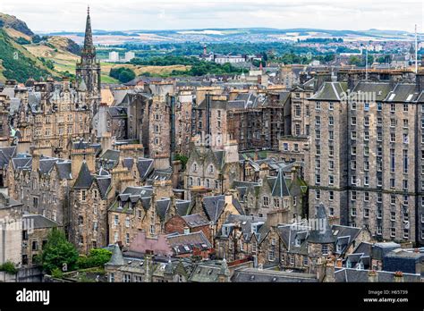 View of Edinburgh Old Town is Scotland, United Kingdom. This is the ...