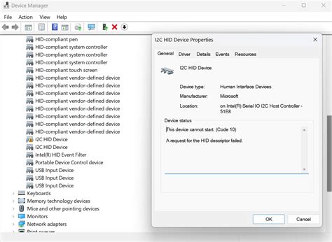 I2C HID Device Error - HP Support Community - 8840070