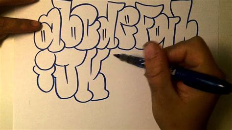 How to draw bubble letters - Learn to draw Graffiti - easy