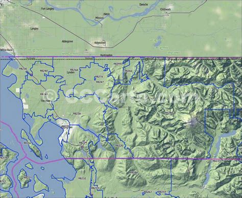 Whatcom County, WA Zip Codes - Bellingham Zip Code Map