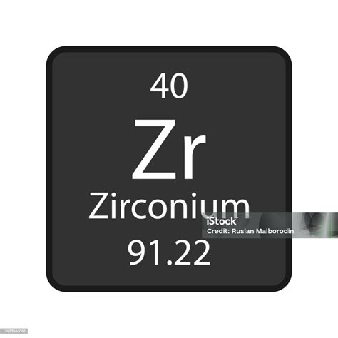 Simbol Neon Zirkonium Unsur Kimia Dari Tabel Periodik Ilustrasi Vektor | Porn Sex Picture