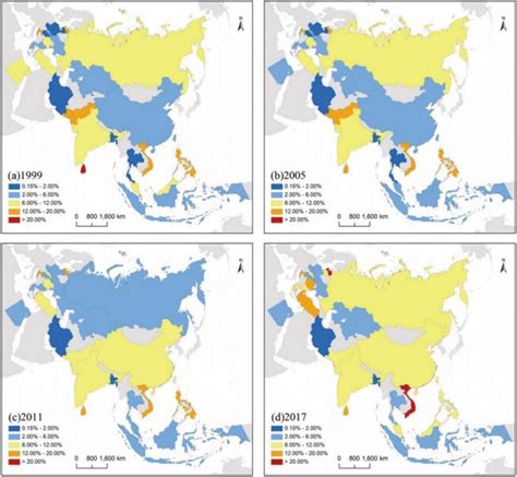 The changes of SREC in 28 countries along the BRI | Download Scientific Diagram