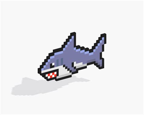 How to Make a Pixel Art Shark - Mega Voxels