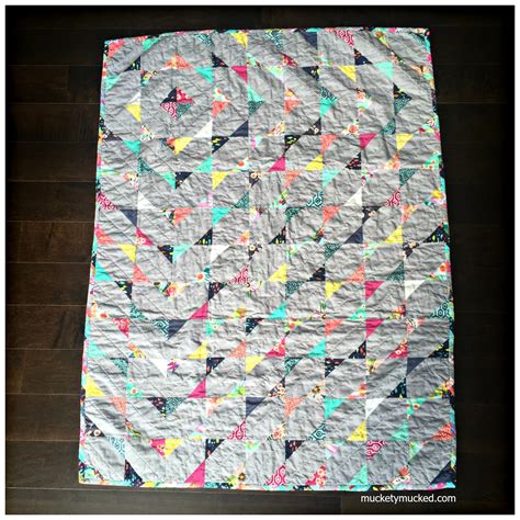 Muckety Mucked: Sewing Reveal: Modern Scrappy Baby Quilt & Link to Free ...