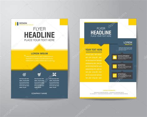 Business brochure flyer design layout template in A4 size, with Stock Vector Image by ©rungrote ...