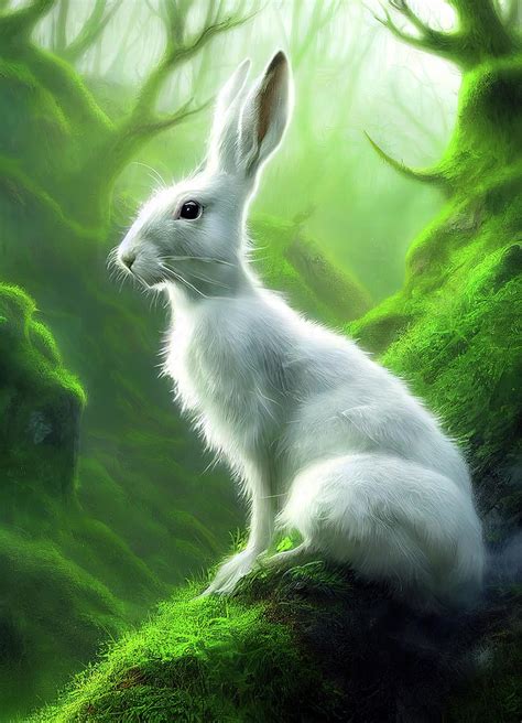 The White Hare Digital Art by Daniel Eskridge - Fine Art America