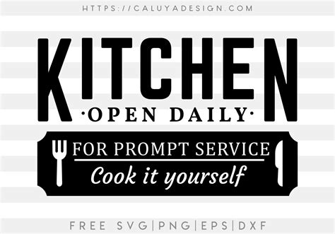 Funny Kitchen Signs Svg