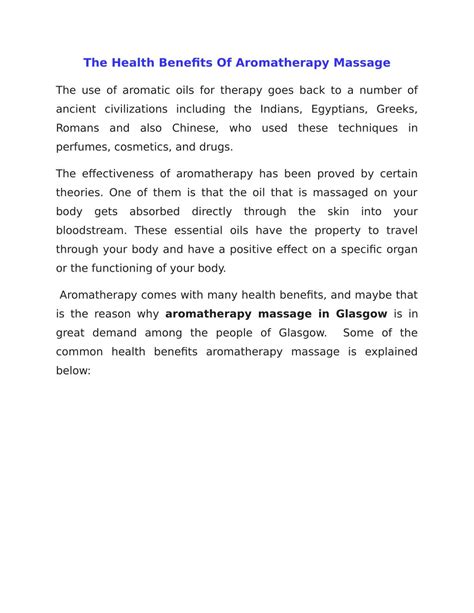 PPT - The Health Benefits Of Aromatherapy Massage PowerPoint ...