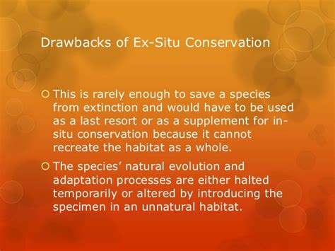 Ex situ conservation