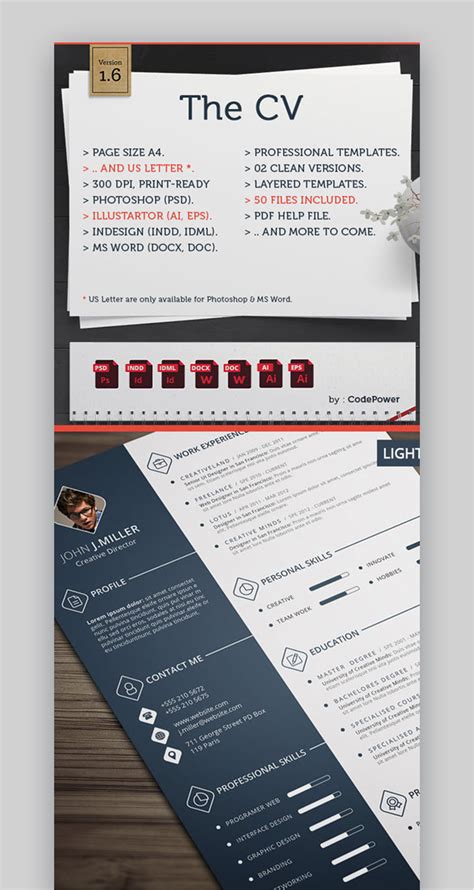 35 Best Photoshop (PSD) Resume CV Templates (Photo Formats 2020)