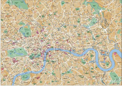 London downtown map. London EPS Illustrator Vector Maps. Eps ...