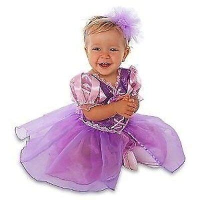 Disney Store Rapunzel Tangled Infant Baby Toddler Dress Costume & Headband girl | eBay