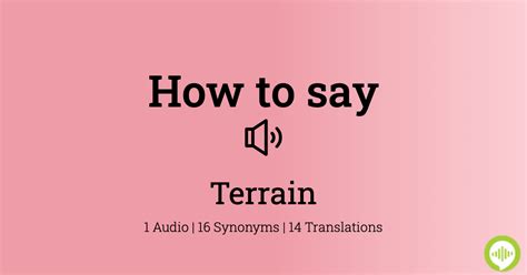 How to pronounce terrain | HowToPronounce.com