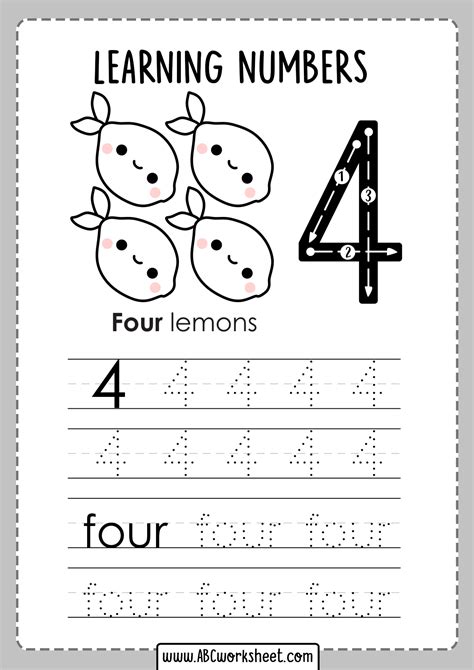 Tracing Numbers Worksheets