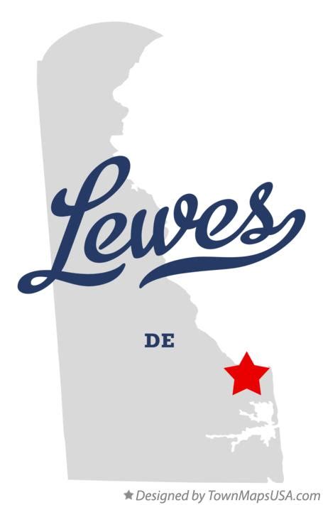 Map of Lewes, DE, Delaware